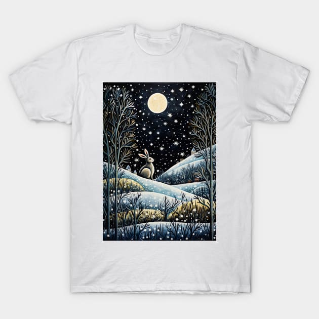 Moonlit Reverie: The Hare's Serenity T-Shirt by thewandswant